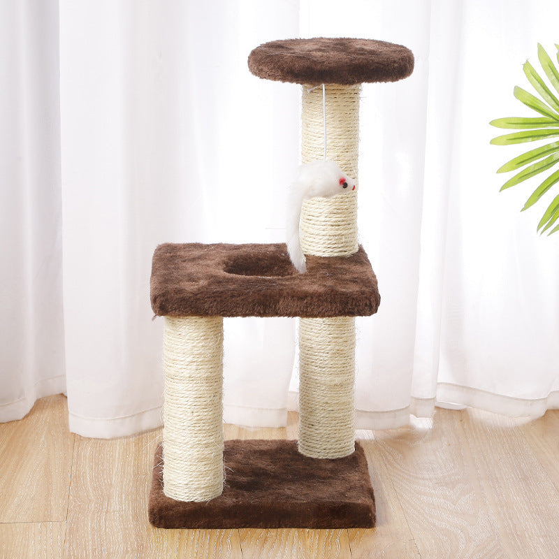 Cat Tree with Scratching Post and Toy