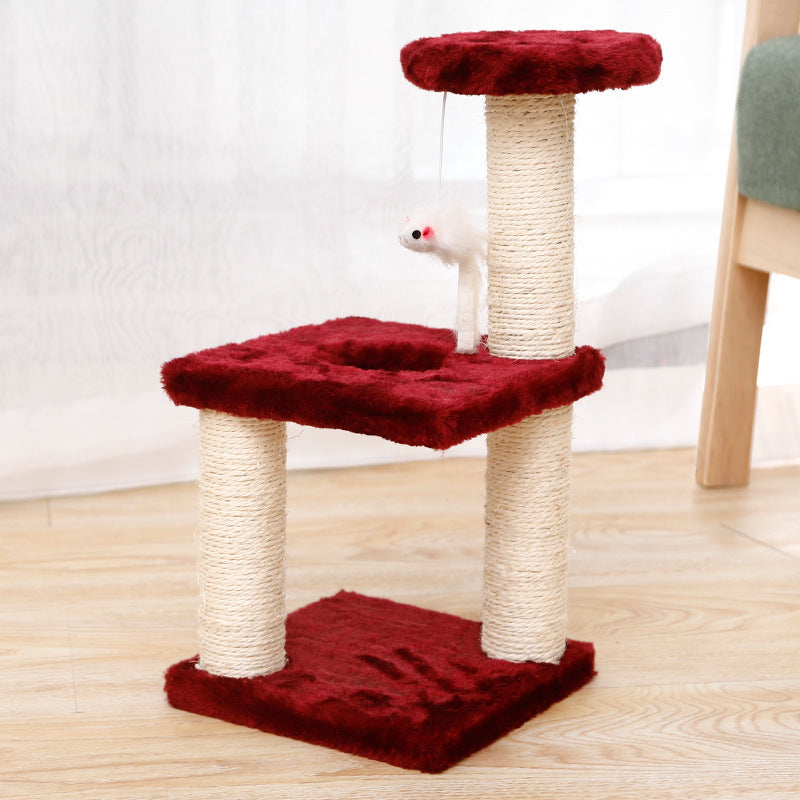 Cat Tree with Scratching Post and Toy