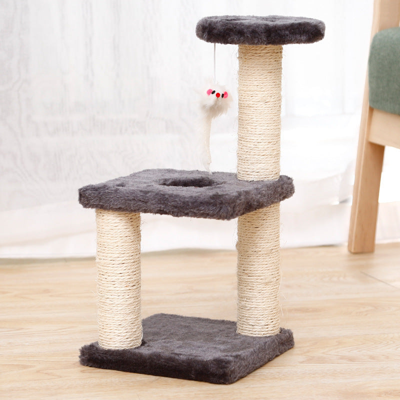 Cat Tree with Scratching Post and Toy