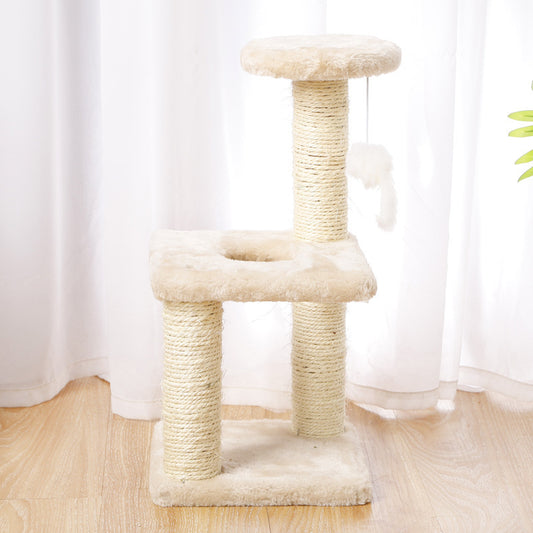 Cat Tree with Scratching Post and Toy