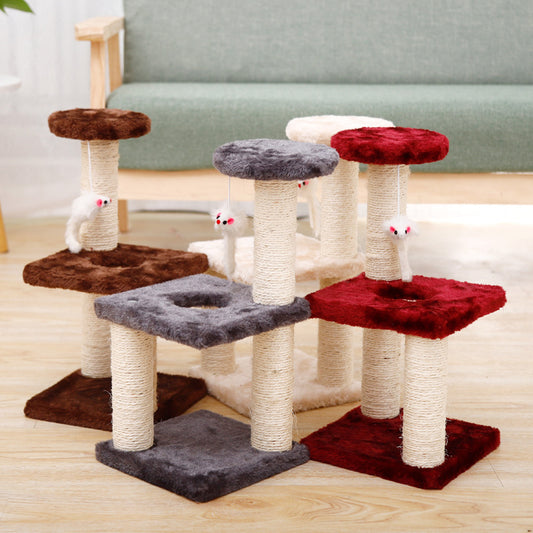 Cat Tree with Scratching Post and Toy